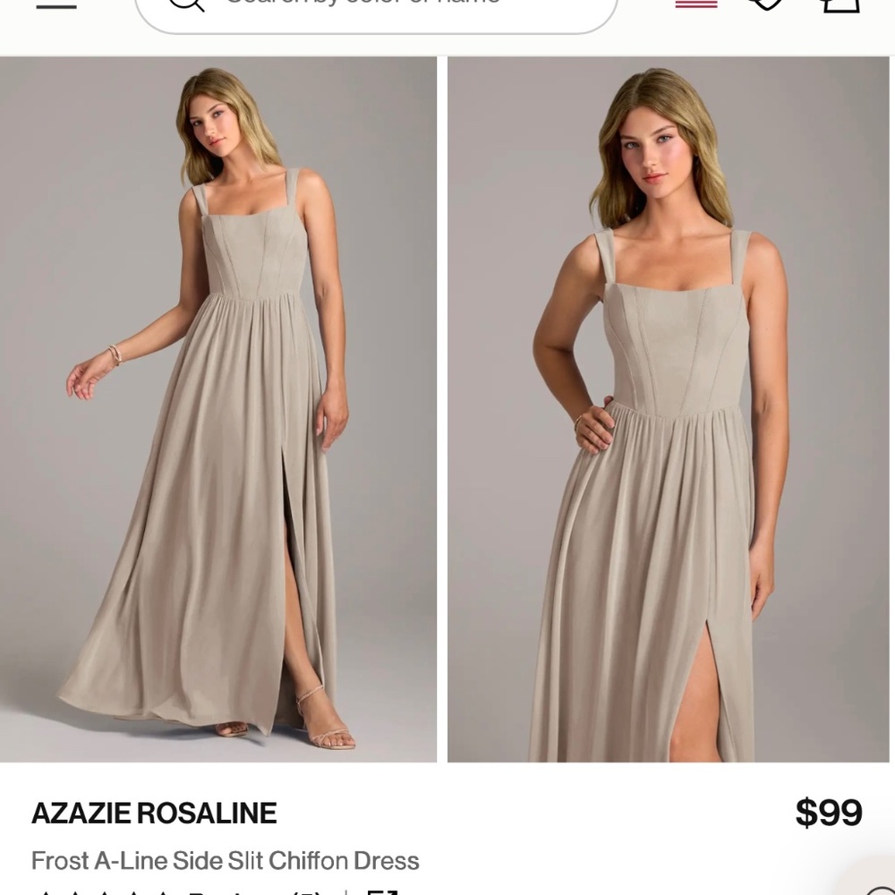 Azazie Rosaline Bridesmaid Dress Frost